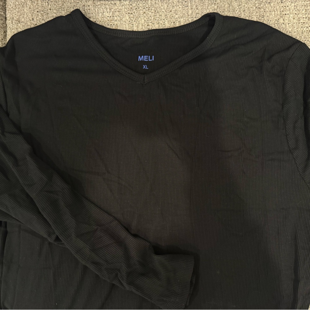 Black Ribbed Shirt